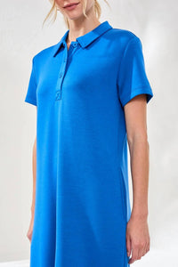 Tribal - Techno Lux Scuba Short Sleeve Polo Dress