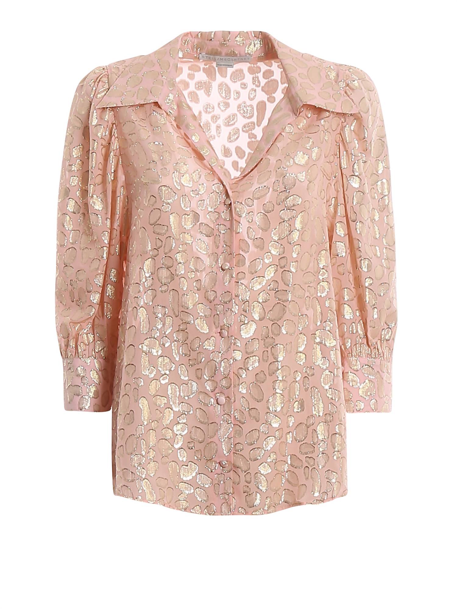 Stella Mccartney - Pre-loved Metallic Leopard Print Fil Coupe Silk Blouse