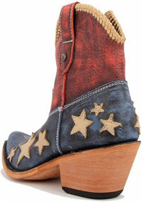 Liberty Black Women's Claudia Americana Fashion Booties in vintage azul vintage rojo - women's shoe - alternate view
