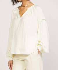 Current Air - Long Sleeve Key Hole Blouse
