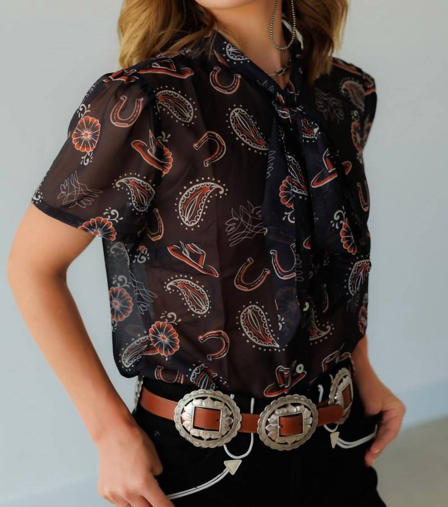 Crazy Consuela - Short Sleeve Tie Top