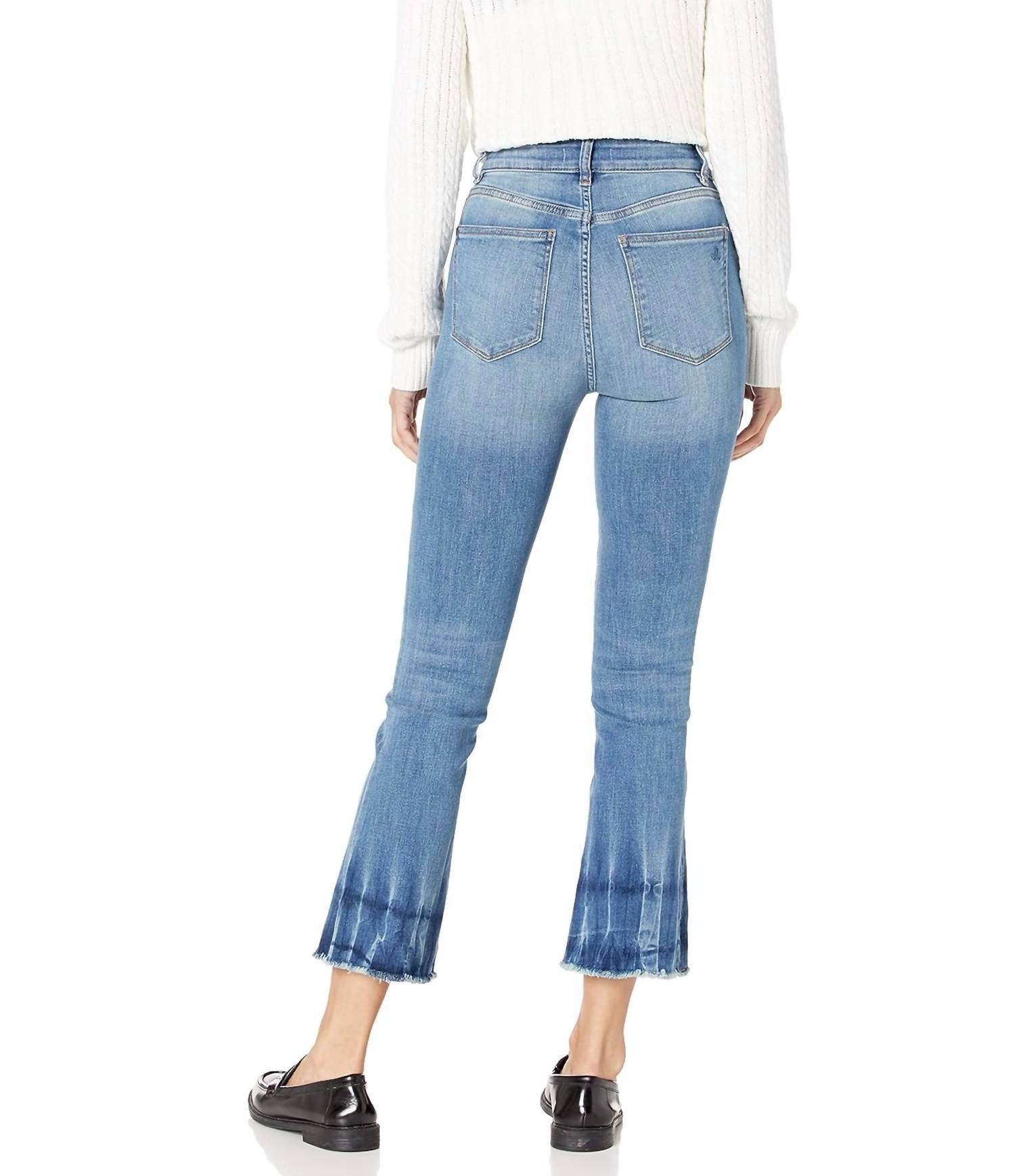 DL1961 - Women's Bridget Cropped High Rise Boot Jeans in zuma - women's jeans - alternate view