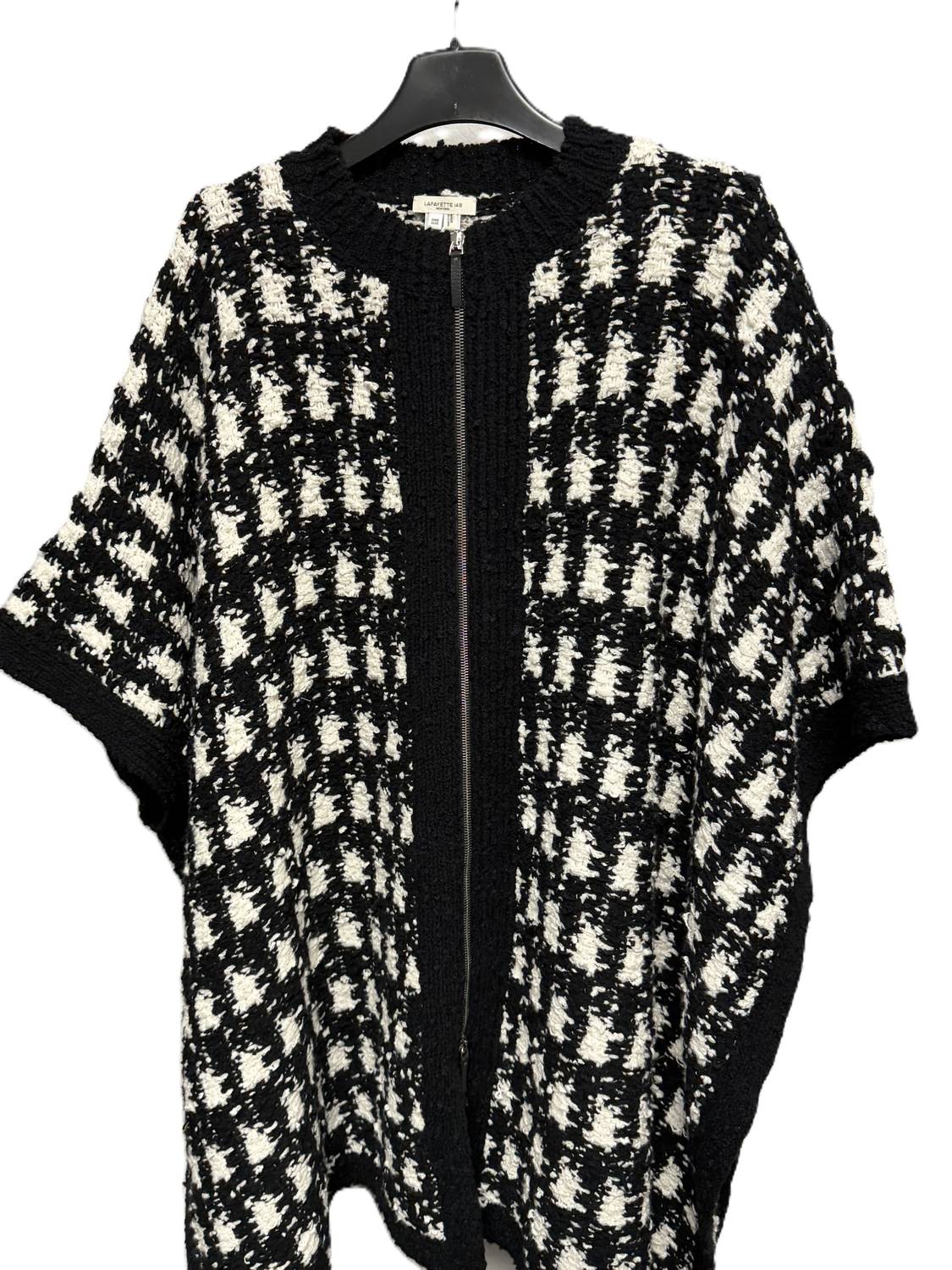 Lafayette 148 - WOMEN'S COTTON-WOOL HOUNDSTOOTH PONCHO