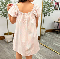 Gilli - Melissa Striped Puff Sleeve Mini Dress