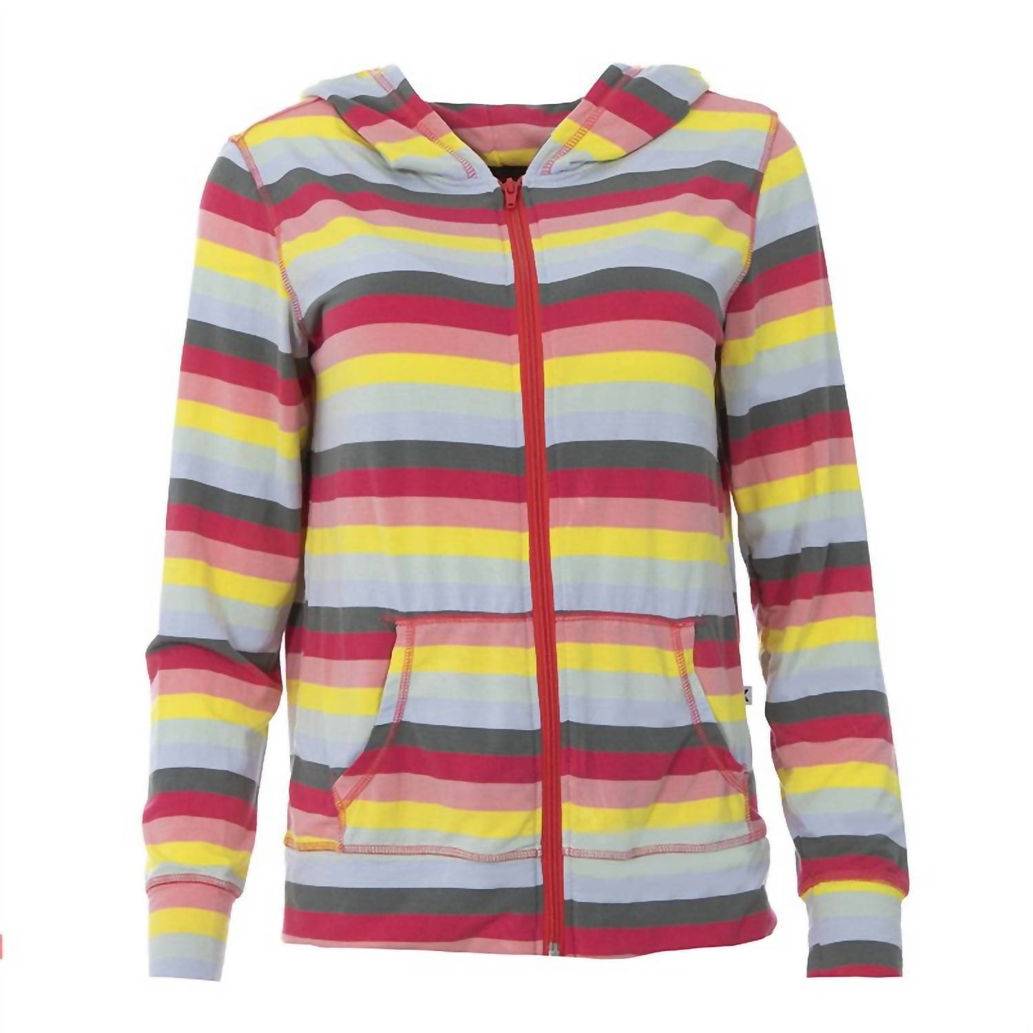 Kickee - Women's Lightweight Zip-Front Hooded Jacket