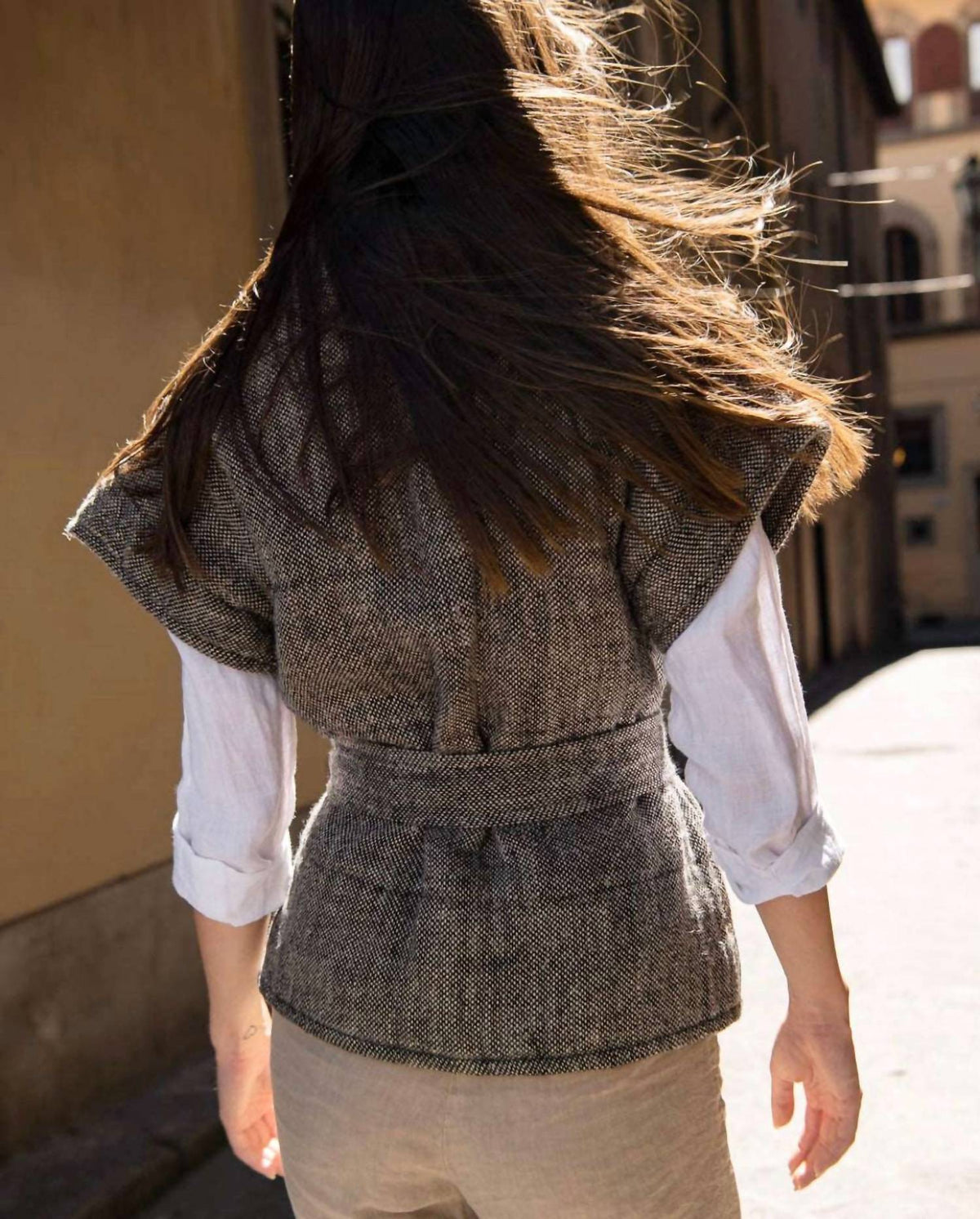 Sauths - Isabella Linen Padded Vest