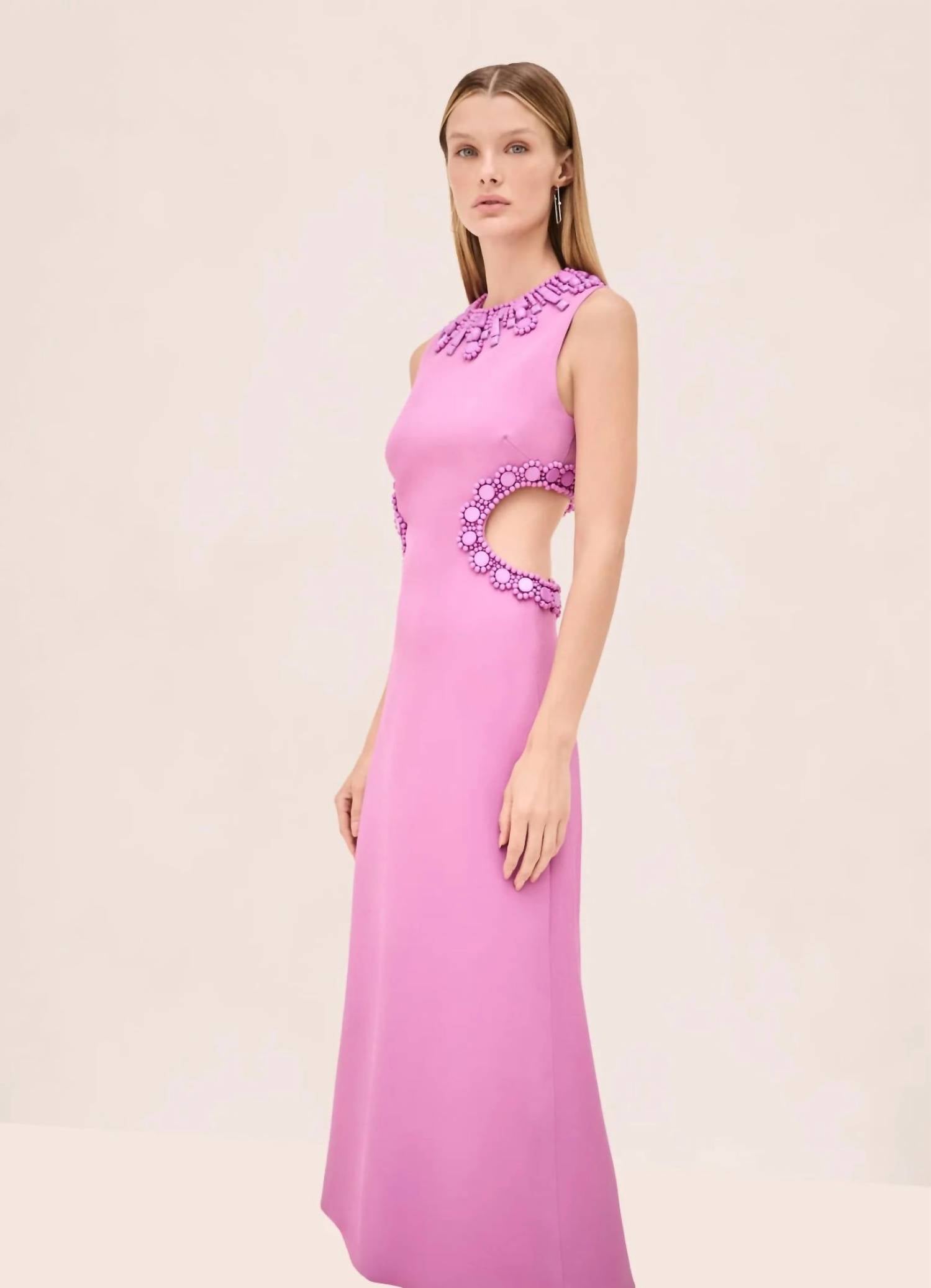 ALEXIS Leda Sleeveless Midi Dress in orchid - women's dress - alternate view