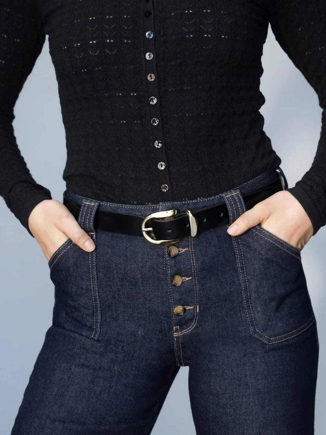 Sanctuary Women's All Day Belt in black - women's accessory - alternate view