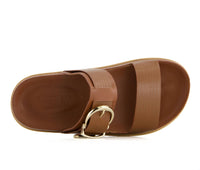 Andrea Women's Double Strap Footbed Sandal in brown - women's sandal - view 4