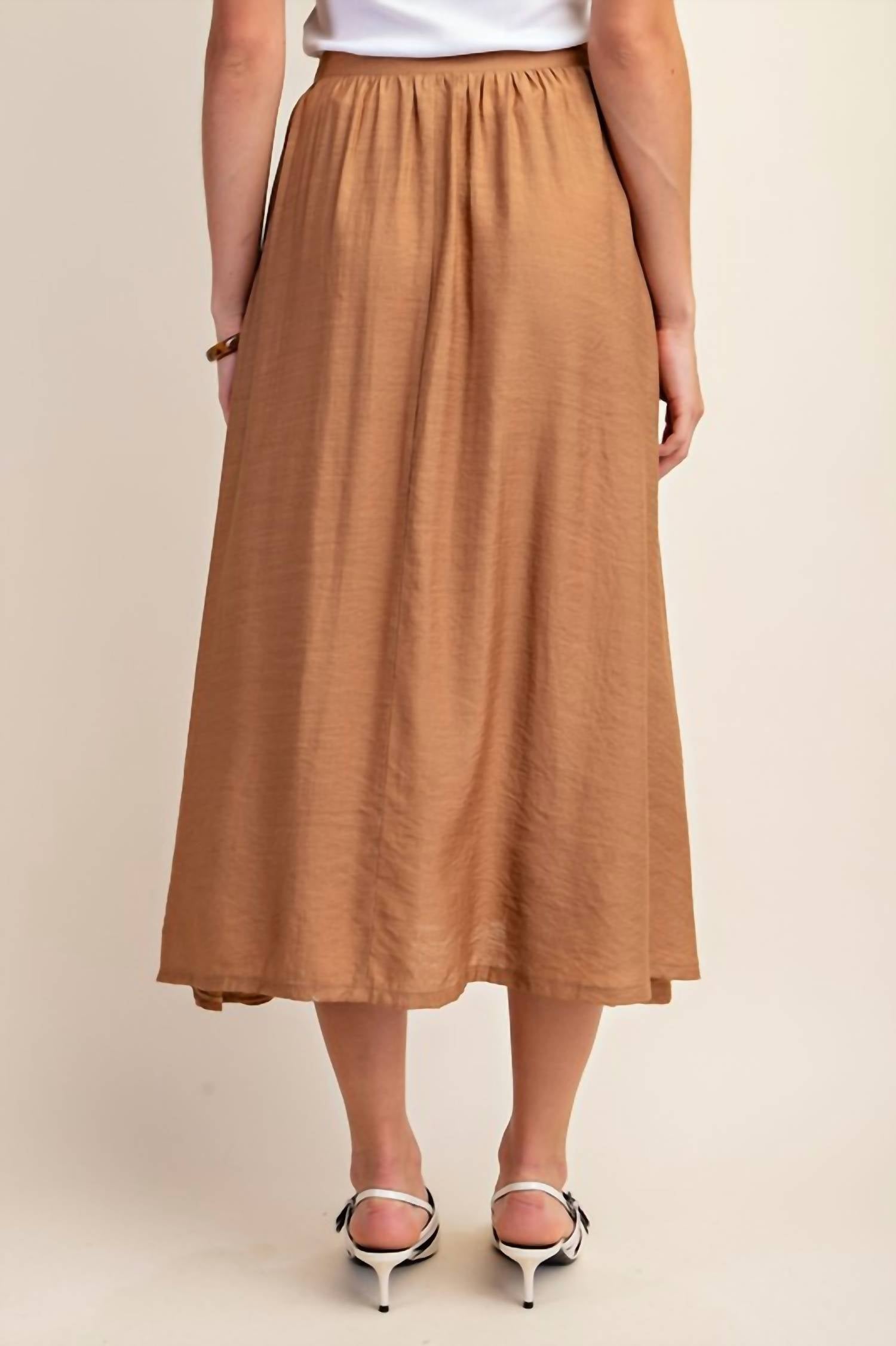 Gigio - Button Down Midi Skirt