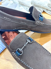 Martin Dingman - Men's Bermuda Nubuck Horse Bit Loafer