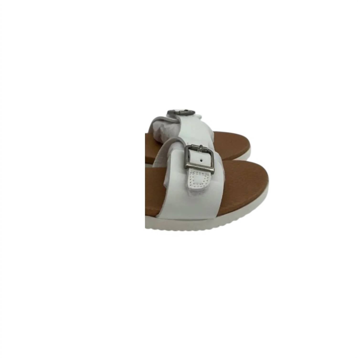Nina Girls Jacklin3 Ankle Strap Sandals in white tumble - kids' sandal - alternate view