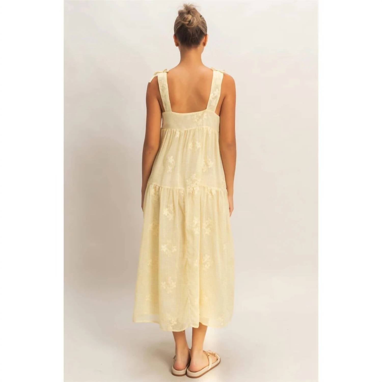 Hyfve - Gabriella Gingham Floral Midi Dress