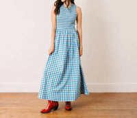 Sunshine Tienda - Women's Gingham Marine Dress