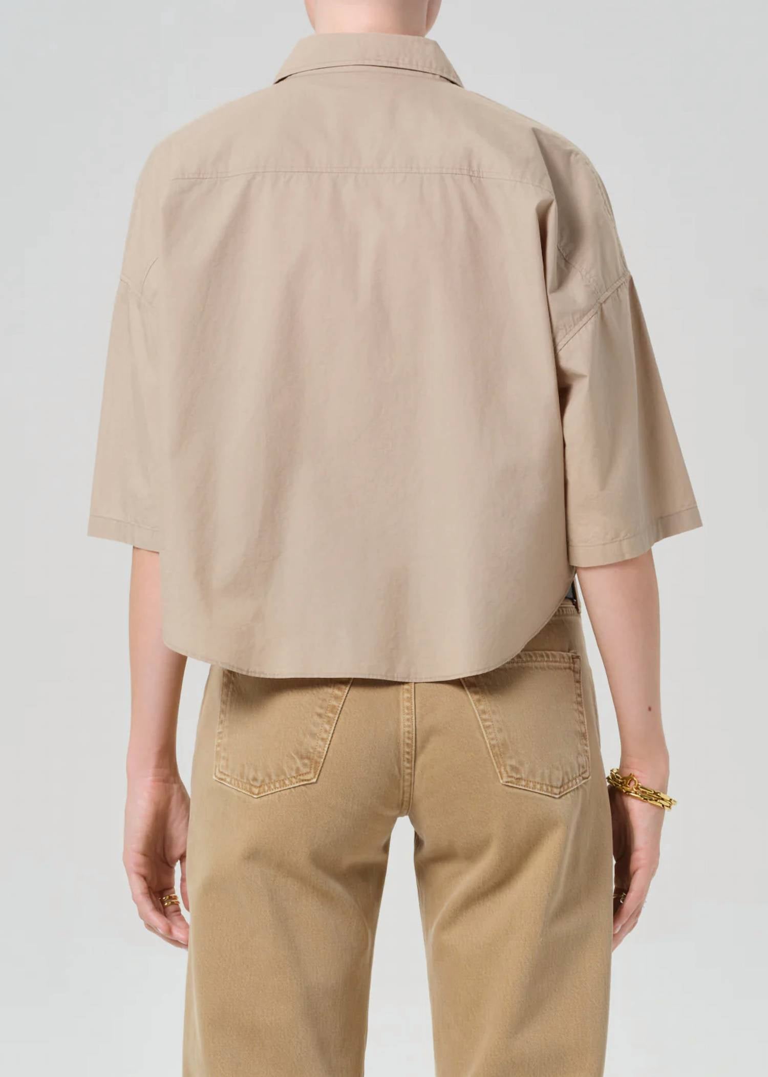Citizens Of Humanity - Frances Cropped Cape Button Up Shirt