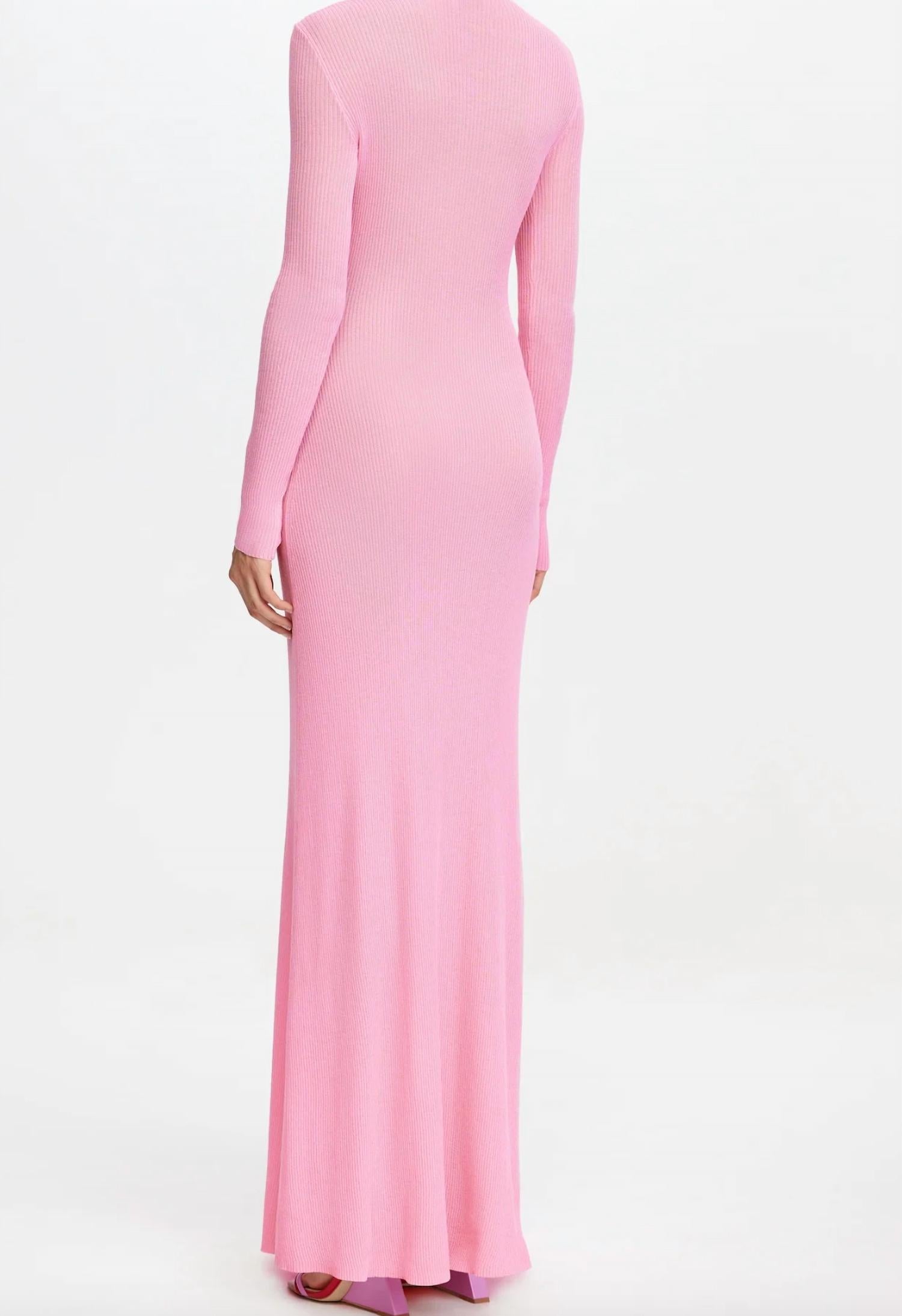 ACLER Rowthorn Maxi Dress in pink - women's dress - detail view