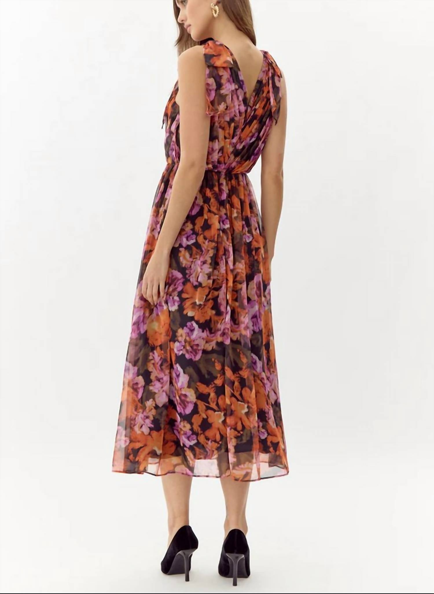 Adelyn Rae - Vianka Tie Shoulder Midi Dress