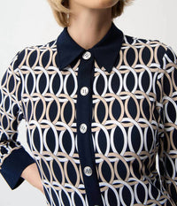 Joseph Ribkoff - Silky Knit Geometric A-Line Print Dress