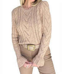 L'Agence - Mio Cable Crop Pullover Top