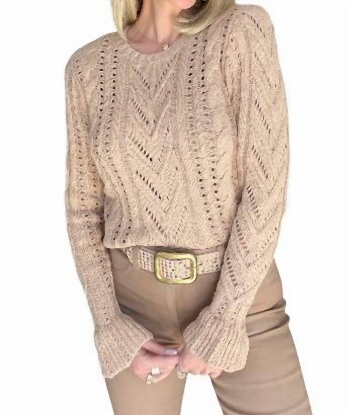 L'Agence - Mio Cable Crop Pullover Top