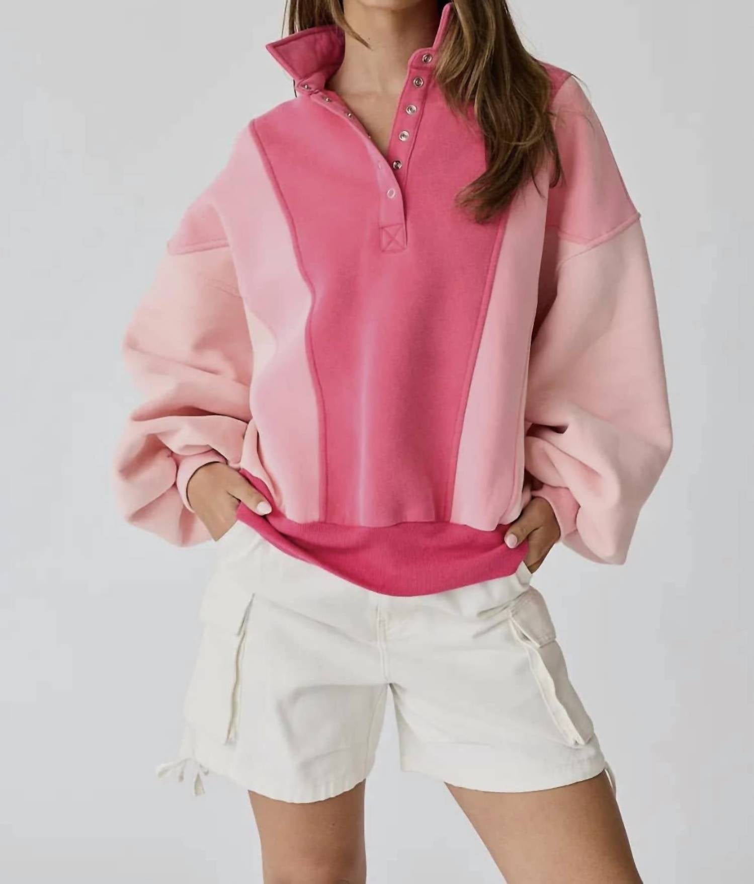 Easel - Emma Color-Block Sweatshirt