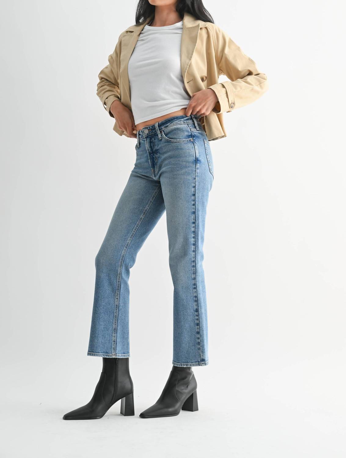 Just Black Denim - Slim Cropped Bootcut Jeans