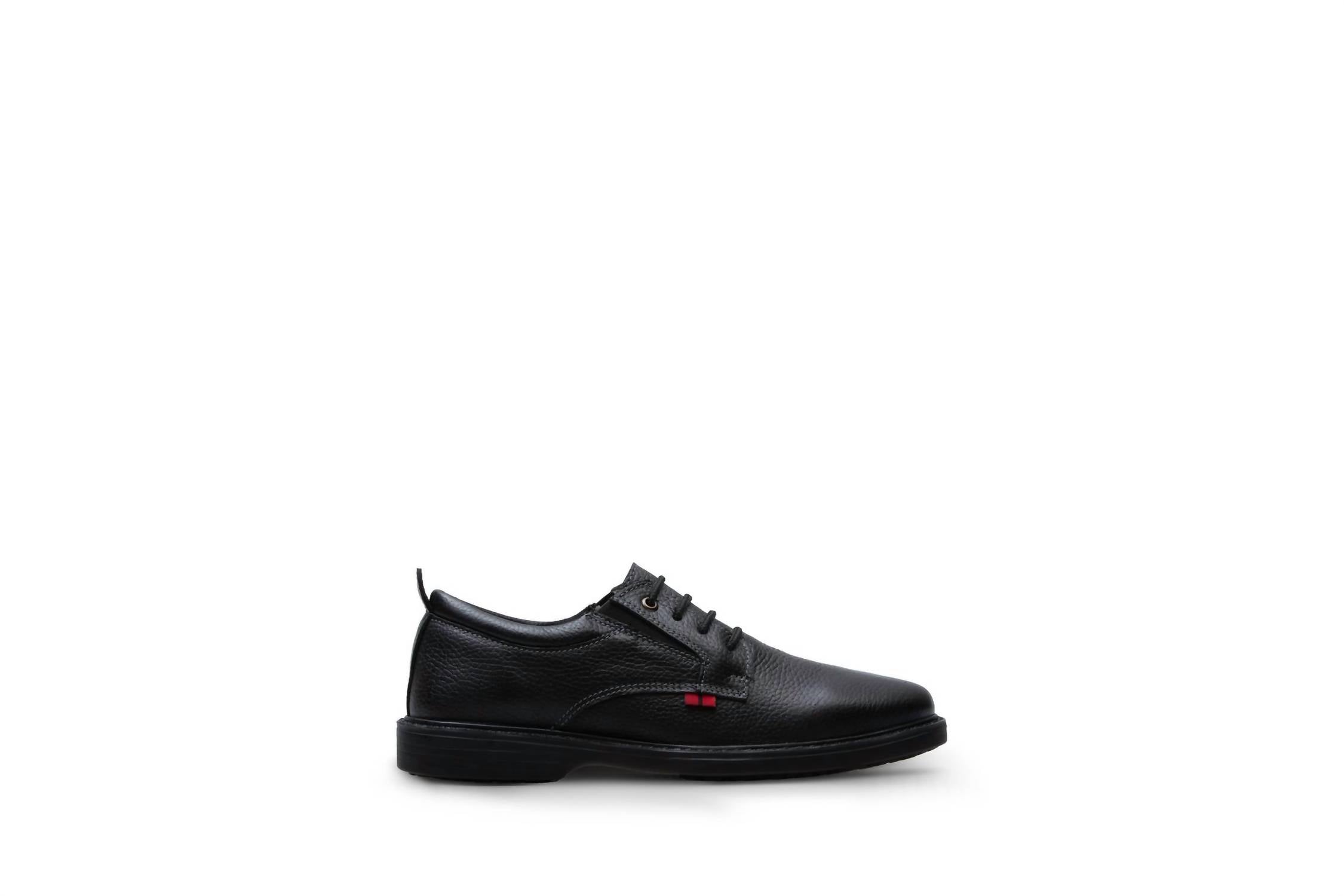 Andrea Men's Leather Upper And Rubber Sole Oxford Shoes in black - men's shoe