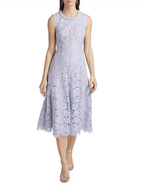 Self-Portrait - Pearl Lace Midi Dress