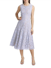 Self-Portrait - Pearl Lace Midi Dress