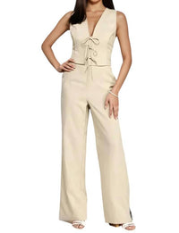 Milk & Honey - Emma Bow Detail Vest & Pant Set