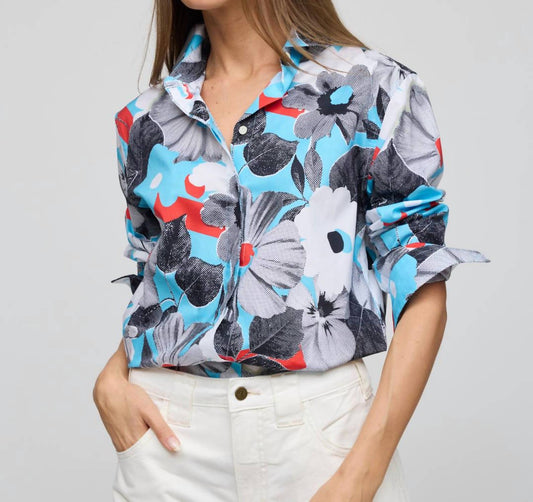 Hinson Wu - Halsey Long Sleeve Pop Art Flower Shirt