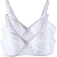 Walter Drake - Women’s Wireless Cross And Shape Bra - 2-pack