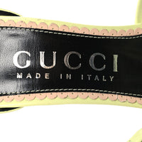 Gucci Womens Charlotte Nappa Gg Ankle Strap High Heeled Sandals in pistachio green - women's sandal - view 7