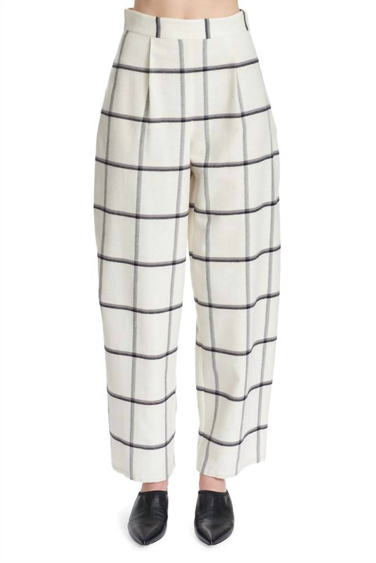 Corey Lynn Calter - Antonella Check-print High Rise Pant