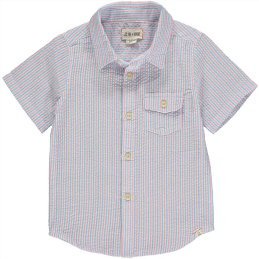 Me & Henry - Boy's Newport Seersucker Short Sleeve Shirt