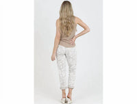 Nostalgia Floral Print Joggers in grey - women's pants - detail view
