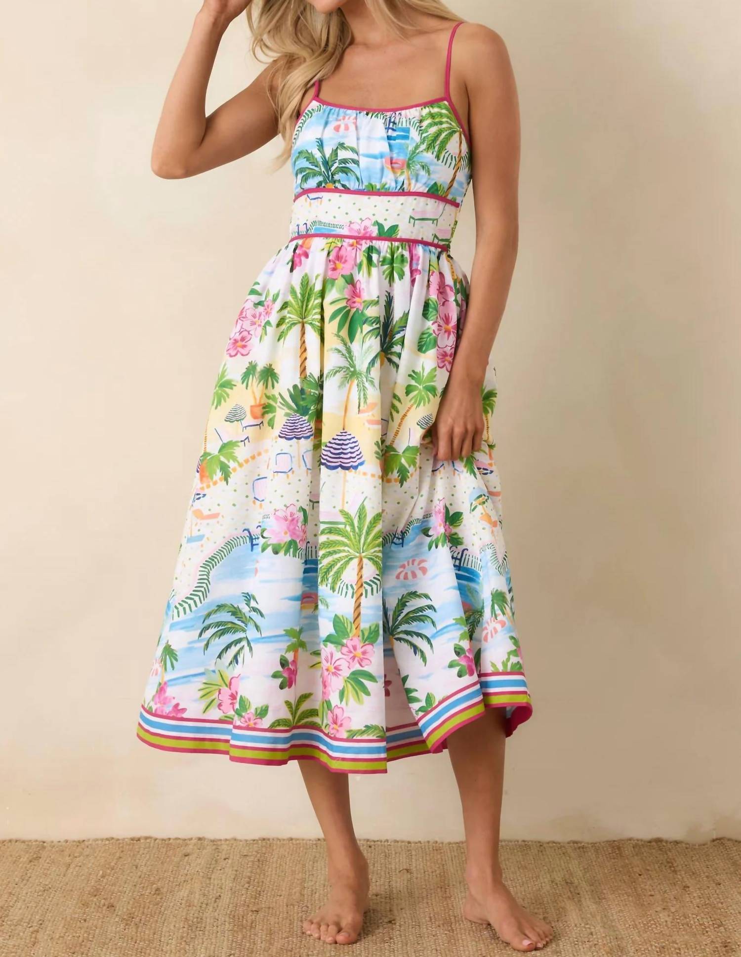 Paradisa - Catalina Poolside Print Midi Dress