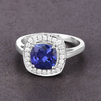 Diana M Jewels - Women's Cushion Natural Tanzanite Fashion Ring (2.26 Ct) - Classic Plus