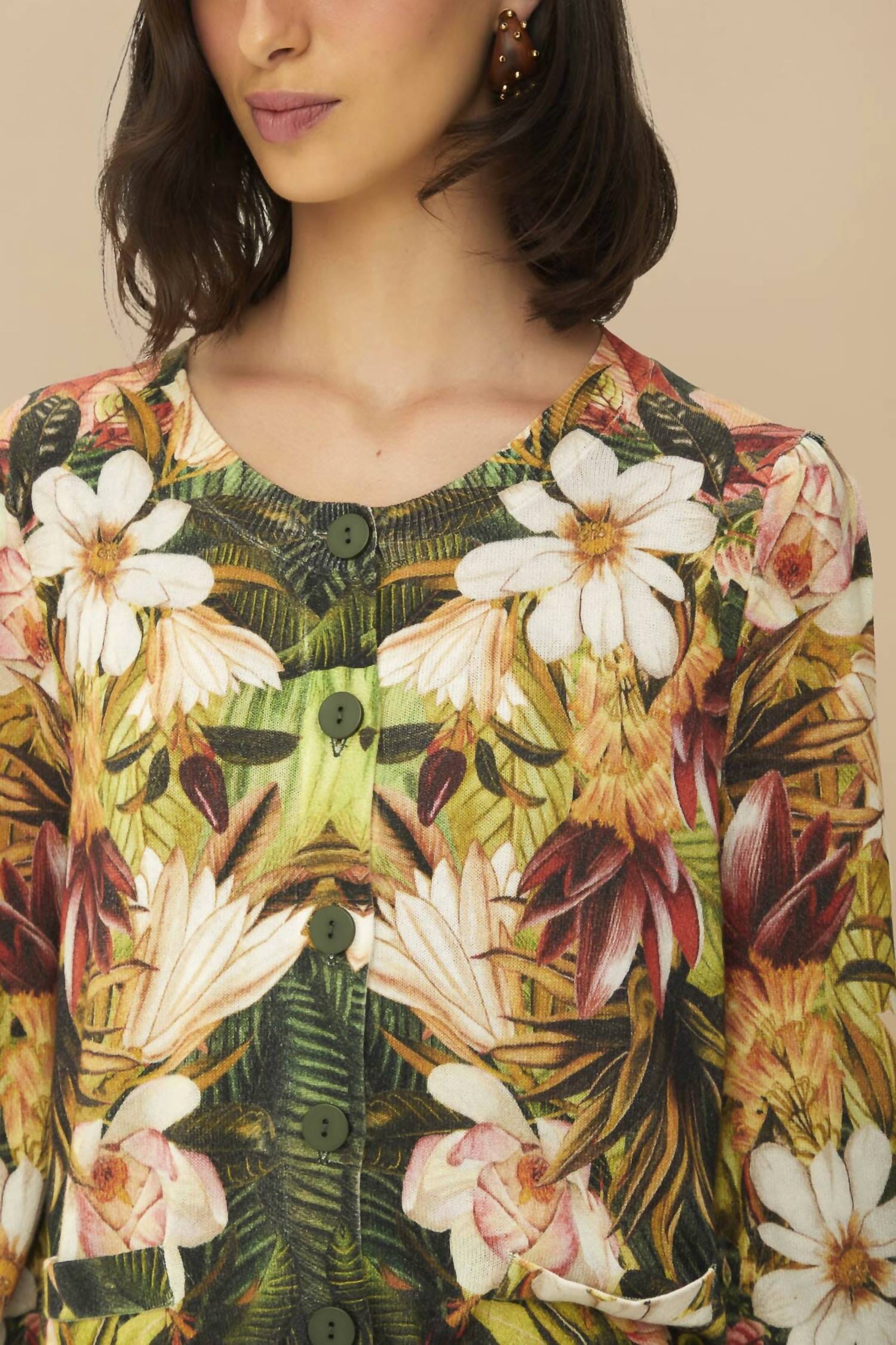 Farm Rio - Knit Botanical Forest Cardigan