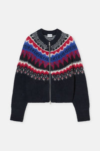 CLOSED Women's Jacquard Cardigan in cosmic grey - women's cardigan - view 6