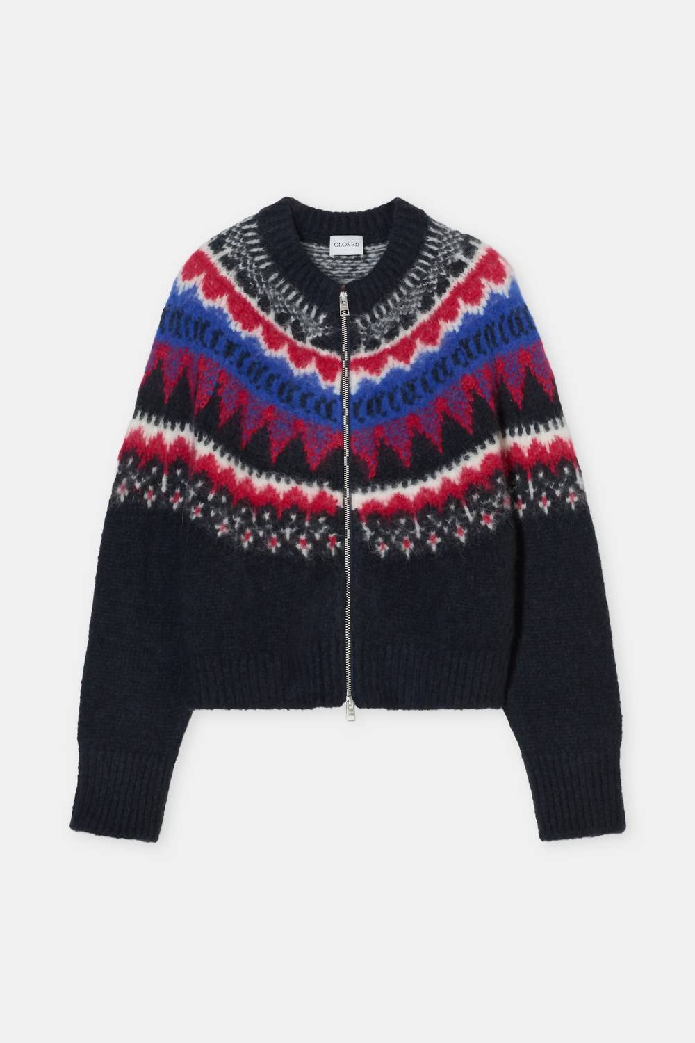 CLOSED Women's Jacquard Cardigan in cosmic grey - women's cardigan - view 6