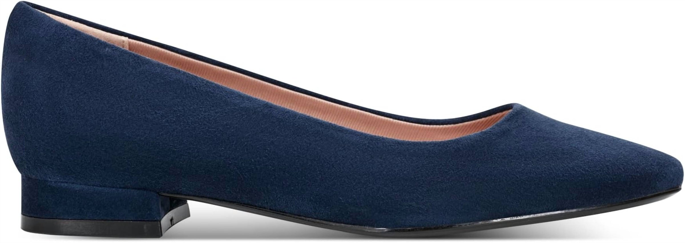 ROCKPORT Women's Tessa Pointy Toe Dress Shoes in navy suede - women's flats - detail view