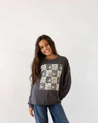 Tiny Whales - Long Sleeve Daisy Check Tee