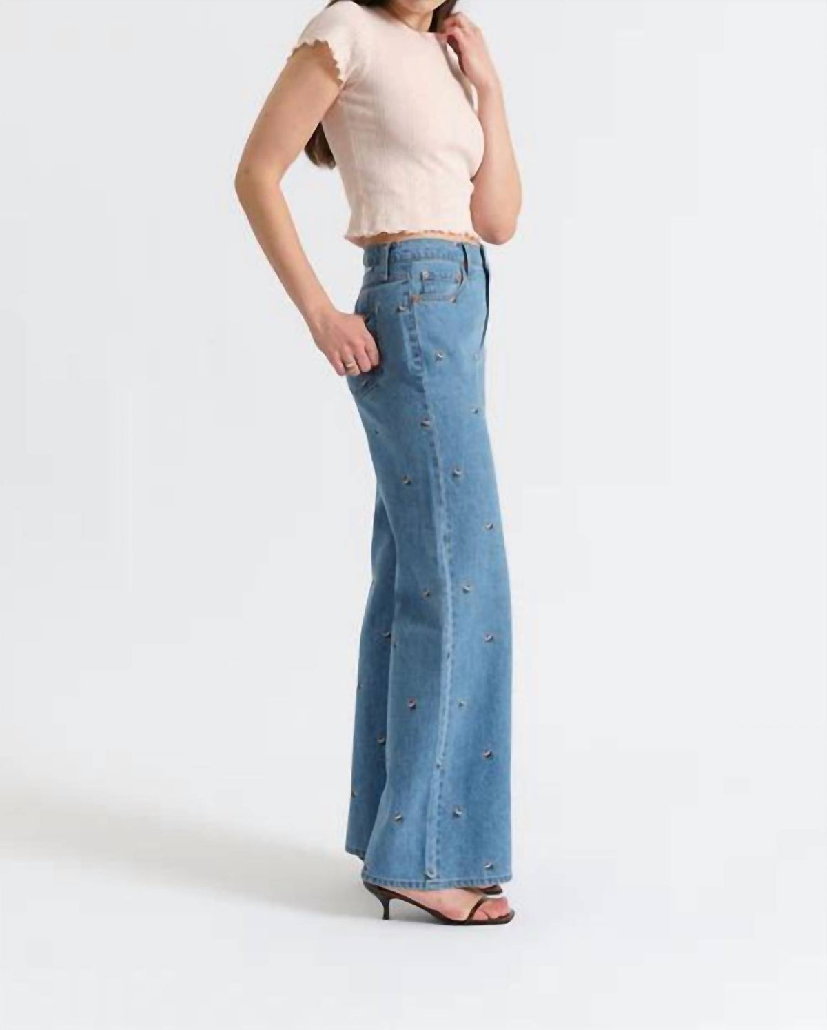Daze - Far Out Hi Rise Wide Leg Jeans