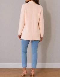 Elie Tahari - Long Sleeves With Ribbed Trimmed Cardigan