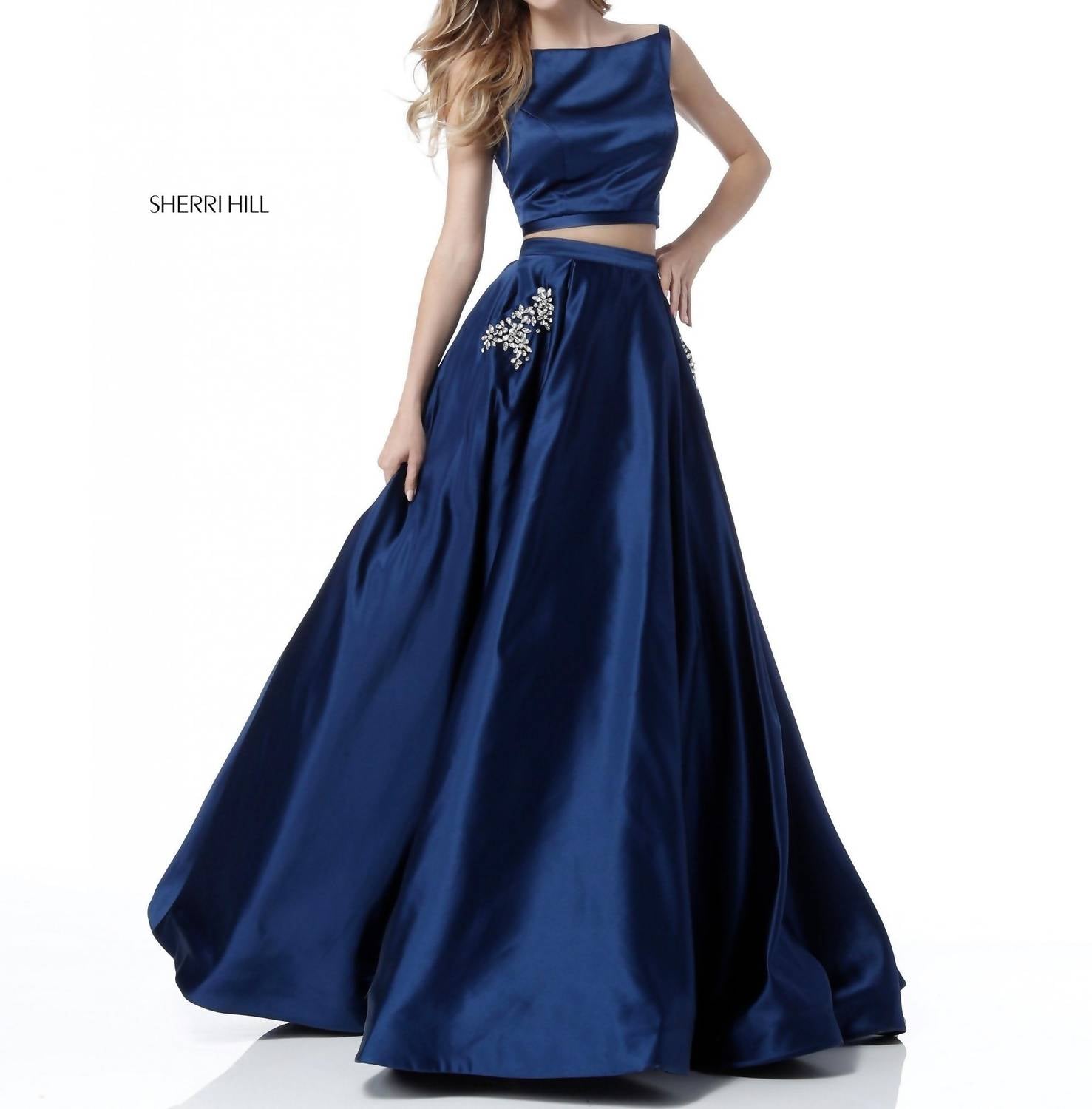 Sherri Hill - Two Piece Prom Gown With Pockets