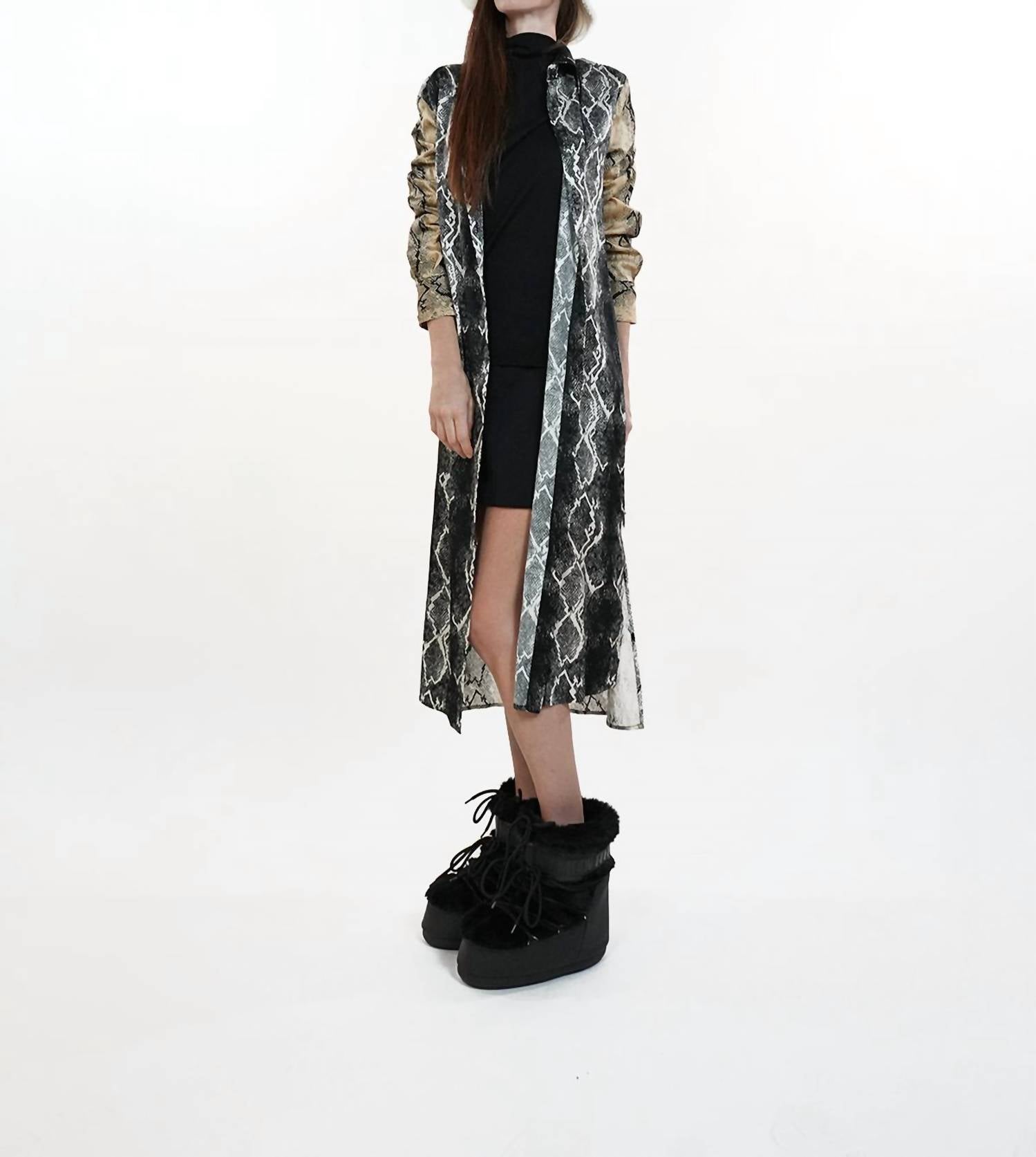 Liviana Conti - Snakeskin Print Shirt Dress
