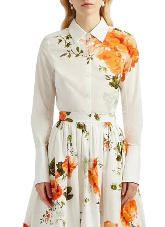 Erdem - Floral Cotton Long Sleeve Top