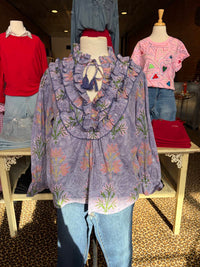 Ivy Jane - Women's Block Print and Sprakle Top