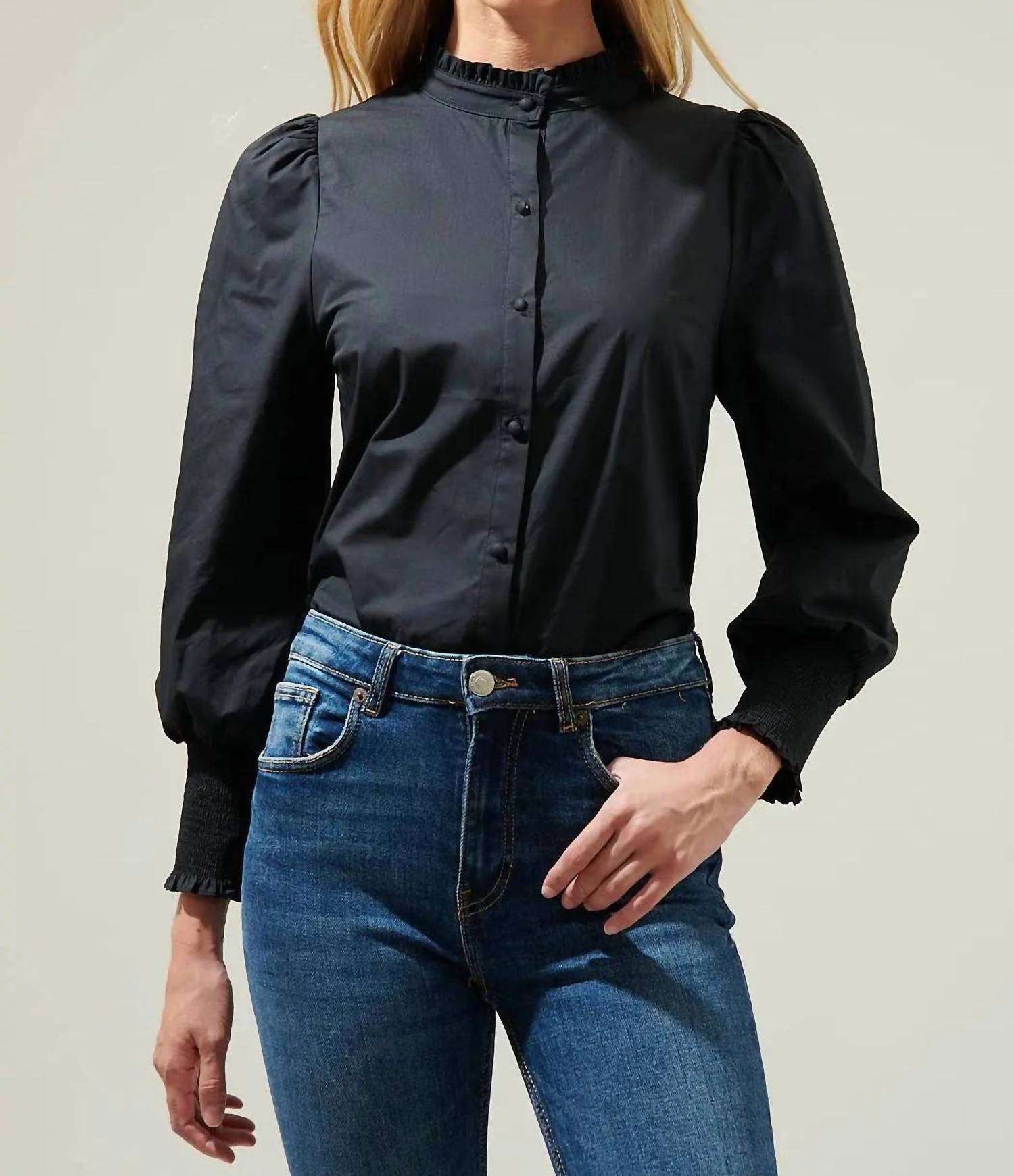 Sugarlips - Sophia Ruffle Button-down Top